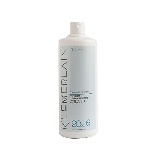 K KLEMERLAIN Oxigenada en crema para el cabello, Oxidante capilar ultra-cremoso, ColoraciÃ³n permanente del cabello, Vegano, Tinte pelo - 1000 ml (20 vol, 6%)