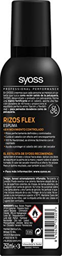 Syoss - Espuma Rizos Flex - Rizos Perfectamente Definidos Sin Encrespamiento - 2uds de 250ml - Cabello como reciÃ©n salido de la peluquerÃ­a