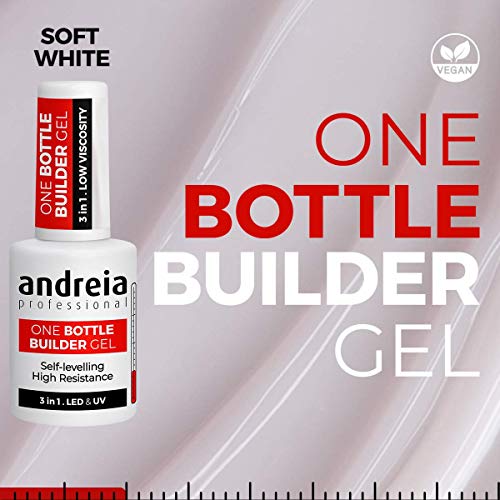 Andreia Professional Gel Constructor de UÃ±as en Botella - Blanco Suave 14ml