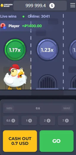 Chicken Road versión móvil - interfaz táctil optimizada